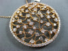 ESTATE LARGE 2.73CT DIAMOND 14K ROSE GOLD ETOILE FILIGREE CIRCLE OF LIFE PENDANT