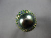 5.68CT DIAMOND & AAA MULTI COLOR GEM & AAA TAHITIAN PEARL 18KT YELLOW GOLD RING