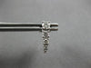 ESTATE .72CT DIAMOND 18KT WHITE GOLD 3D ROUND GRADUATING FUN HANGING EARRINGS