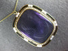 ANTIQUE 100CT AAA HAND ETCHED AMETHYST & PEARL 14KT YELLOW GOLD PENDANT BROOCH