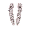 LARGE 4.10CT DIAMOND 18KT WHITE GOLD MULTI LEAF FUN CHANDELIER HANGING EARRINGS