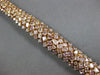 ESTATE EXTRA LARGE GIA 22.07CT PINK DIAMOND 18KT ROSE GOLD CUFF TENNIS BRACELET