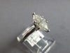 LARGE 1.18CT DIAMOND 14KT WHITE GOLD CLASSIC MARQUISE SOLITAIRE ENGAGEMENT RING