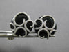 LARGE .60CT DIAMOND & AAA ONYX 14K WHITE GOLD CIRCULAR FILIGREE HANGING EARRINGS