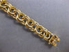 ESTATE LONG 14K YELLOW GOLD CLASSIC HANDCRAFTED SOLID DOUBLE LINK CHARM BRACELET