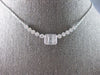 .51CT DIAMOND 14KT WHITE GOLD ROUND & BAGUETTE INVISIBLE FILIGREE LOVE NECKLACE