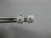 ESTATE .36CT DIAMOND 18KT WHITE GOLD 3D CLASSIC FLOWER STAR STUD EARRINGS