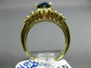 ESTATE WIDE 1.96CT DIAMOND & AAA SAPPHIRE 18KT YELLOW GOLD 3D ENGAGEMENT RING