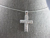 .50CT DIAMOND 14KT WHITE GOLD 3D PRINCESS CHANNEL INVISIBLE CROSS PENDANT #27696