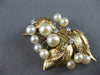 ANTIQUE LARGE .32CT DIAMOND & SOUTH SEA PEARL 14KT 2 TONE GOLD PIN PENDANT 27529