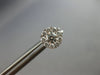 ESTATE .72CT DIAMOND 18K WHITE GOLD CLASSIC ROUND INVISIBLE FLOWER STUD EARRINGS