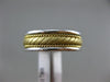 ESTATE 14KT 2 TONE GOLD 3D HANDCRAFTED ROPE MENS WEDDING ANNIVERSARY RING #ELV58