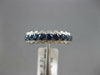 1.09CT DIAMOND & AAA SAPPHIRE 14KT WHITE GOLD 3D 3 ROW CLASSIC ANNIVERSARY RING
