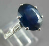 LARGE 4.45CT DIAMOND & AAA SAPPHIRE 14K WHITE GOLD 3D OVAL ENGAGEMENT RING 27262