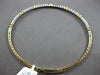 .87CT DIAMOND 14K 2 TONE GOLD BY THE YARD SEMI ETERNITY FLEXIBLE BANGLE BRACELET