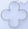 ESTATE .28CT DIAMOND 14KT WHITE GOLD 3D OPEN FLOWER FUN FLOATING PENDANT
