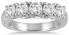 2.0CT DIAMOND 14KT WHITE GOLD 3D ROUND 5 STONE LUCIDA WEDDING ANNIVERSARY RING