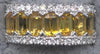 WIDE 2.97CT DIAMOND & AAA YELLOW SAPPHIRE 18KT WHITE GOLD 3D ANNIVERSARY RING