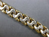 ESTATE WIDE 14KT WHITE & YELLOW GOLD MATTE & SHINY MULTI WAVE FUN BRACELET