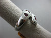 ESTATE WIDE 1.39CT DIAMOND & RUBY 14KT WHITE GOLD ETOILE CRISS CROSS SNAKE RING