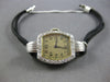 ANTIQUE LARGE .50CT OLD MINE DIAMOND PLATINUM ART DECO SQUARE LADY'S WATCH 28187