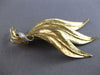 EXTRA LARGE .05CT DIAMOND 14K 2 TONE GOLD MULTI LEAF LOVE KNOT BROOCH PIN #28113