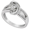 ESTATE .27CT DIAMOND 18KT WHITE GOLD 3D CLASSIC LOVE KNOT FUN LOVE RING