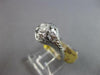 ANTIQUE ART DECO .05CT OLD MINE DIAMOND 18K WHITE GOLD 3D ENGAGEMENT RING #27469