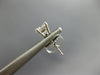 ESTATE 1.0CT DIAMOND 14KT WHITE GOLD 3D CLASSIC ROUND FOUR PRONG STUD EARRINGS