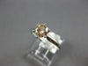.60CT CHOCOLATE FANCY DIAMOND 14KT WHITE GOLD 3D ROUND 6 PRONG ENGAGEMENT RING