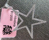LARGE .36CT DIAMOND 14KT WHITE GOLD 3D CLASSIC OPEN STAR LOVE FLOATING PENDANT