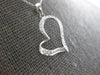 ESTATE .14CT DIAMOND 18KT WHITE GOLD 3D OPEN HEART FUN LOVE FLOATING PENDANT