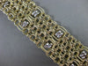 WIDE & LONG .40CT DIAMOND 14KT 2 TONE GOLD HANDCRAFTED MULTI ROW TENNIS BRACELET