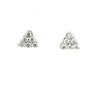 .63CT DIAMOND 18KT WHITE GOLD 3D CLUSTER TRIANGULAR TRILLION SHAPE STUD EARRINGS
