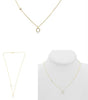 .09CT DIAMOND 14KT YELLOW GOLD 3D INITIAL O SOLITAIRE BY THE YARD FUN NECKLACE