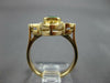 ANTIQUE LARGE 1.36CT DIAMOND & AAA EMERALD 18KT YELLOW GOLD ROSE CUT STAR RING