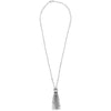 ESTATE .20CT DIAMOND 18K WHITE GOLD ROUND MULTI CHAIN CHANDELIER LARIAT NECKLACE