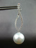 LARGE .70CT DIAMOND AAA SOUTH SEA PEARL 18K WHITE GOLD INFINITY HANGING EARRINGS