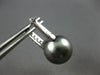 LARGE .61CT DIAMOND & AAA TAHITIAN PEARL 18KT WHITE GOLD HUGGIE HANGING EARRINGS