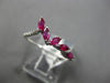 .63CT DIAMOND & AAA RUBY 14KT WHITE GOLD 3D ROUND & MARQUISE MULTI LEAF FUN RING