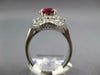 LARGE 2.17CT DIAMOND & AAA RUBY PLATINUM OVAL ROUND & BAGUETTE ENGAGEMENT RING