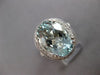 LARGE 7.23CT DIAMOND & AAA AQUAMARINE 18KT WHITE GOLD FILIGREE ENGAGEMENT RING