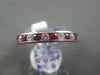 ESTATE 1.15CT DIAMOND & AAA RUBY 18KT WHITE GOLD ROUND CHANNEL ANNIVERSARY RING