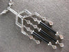 LARGE 5.25CT DIAMOND & AAA ONYX 18KT WHITE GOLD CHANDELIER LARIAT FUN NECKLACE