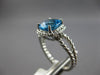 2.24CT DIAMOND & AAA BLUE TOPAZ 14KT WHITE GOLD SQUARE HALO ROPE DESIGN FUN RING