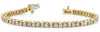 4.22CT DIAMOND 14KT YELLOW GOLD ROUND & PRINCESS BEZEL & CHANNEL TENNIS BRACELET