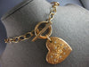 LARGE .38CT DIAMOND 14KT ROSE GOLD 3D ETOILE MATTE & SHINY HEART TOGGLE NECKLACE