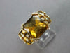 LARGE 7.72CT DIAMOND & AAA CITRINE & SMOKY TOPAZ 14K YELLOW GOLD FUN RING #27548