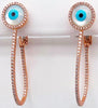 LARGE .71CT DIAMOND & AAA MOTHER OF PEARL 14KT ROSE GOLD 3D INSIDE OUT EARRINGS
