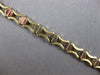 ESTATE 14KT WHITE & YELLOW GOLD 3D MATTE & SHINY SCREW DESIGN FUN LOVE BRACELET